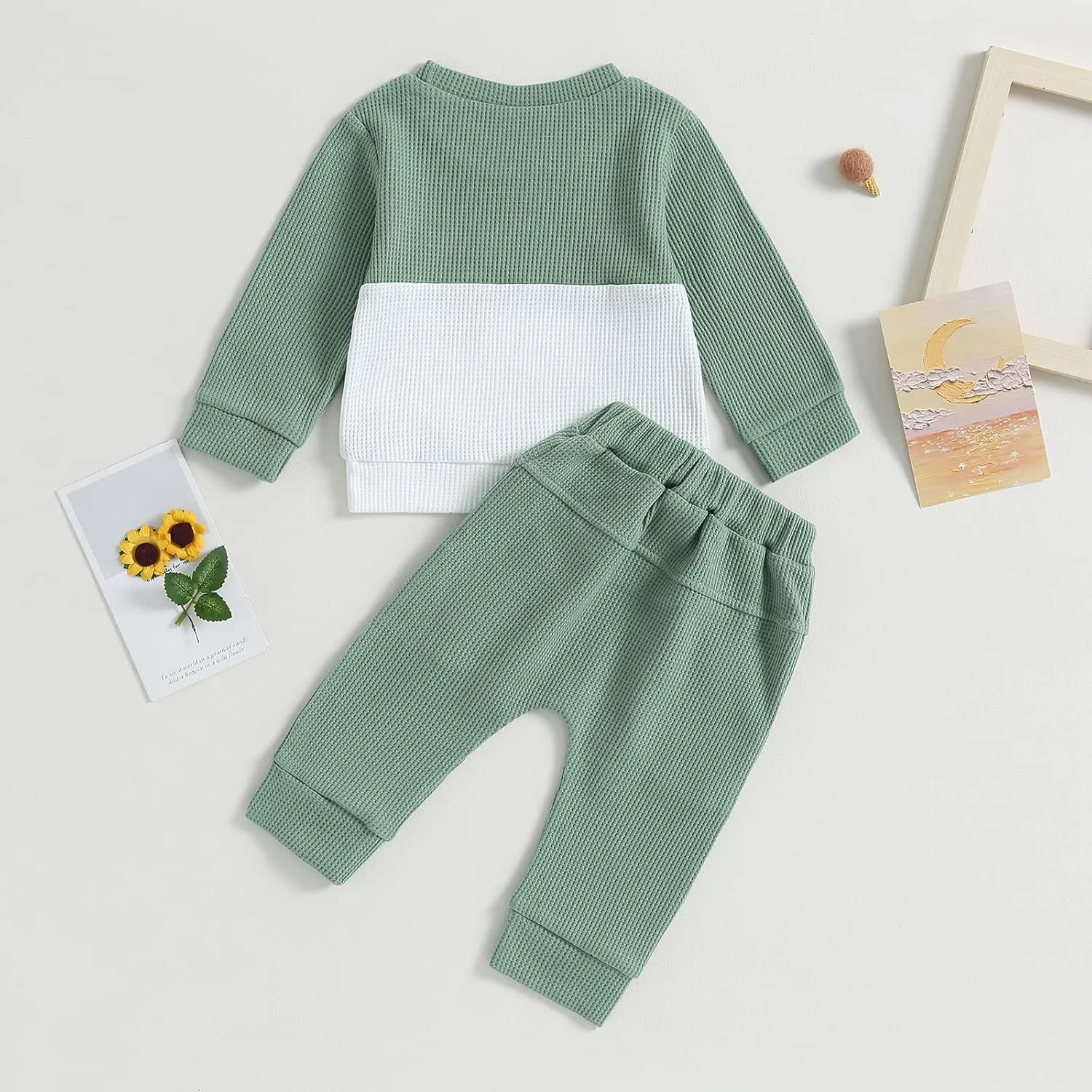 Amiblvowa Toddler Baby Boy Clothes 3 6 9 12 18 Months 2T 3T Color Block Hoodie Pants Set Spring Valentines Day Outfit