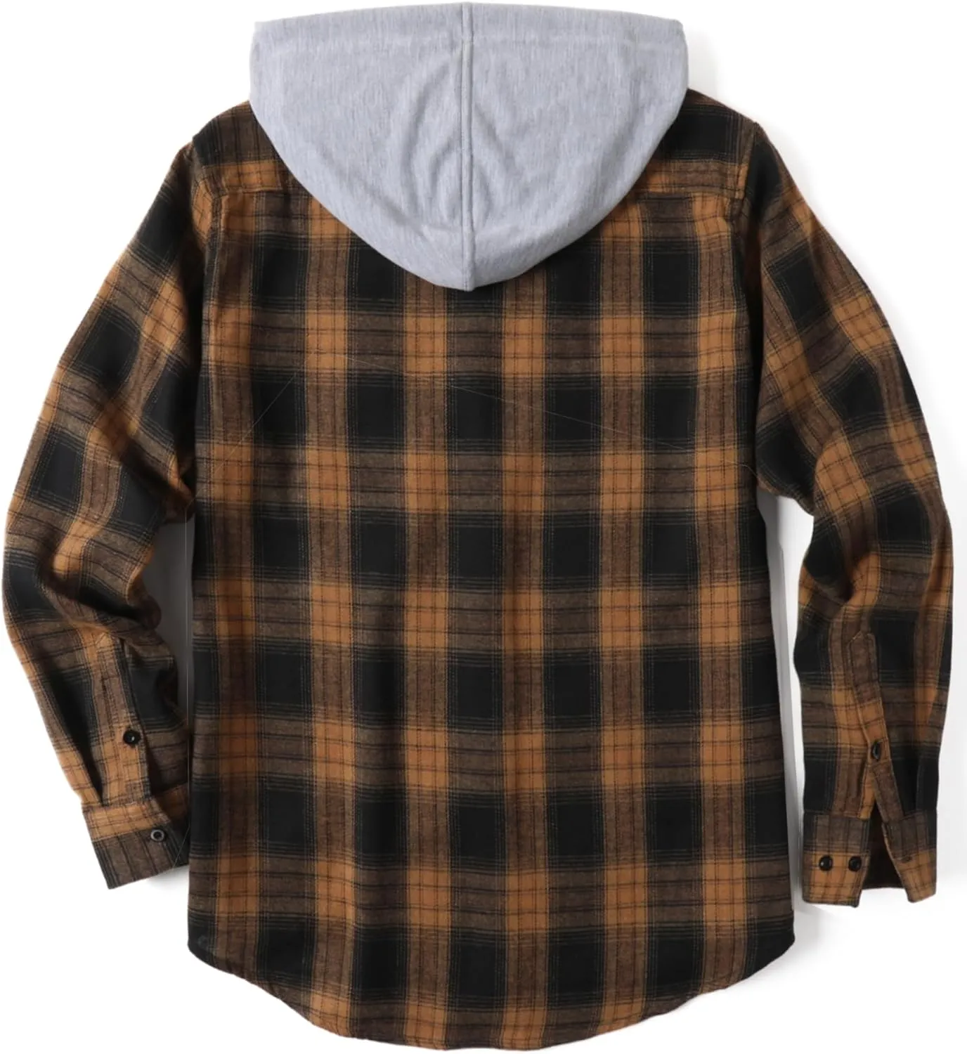 COOFANDY Men's Plaid Hoodie Flannel Shirt Jacket Long Sleeve Casual Fashion Button Shirts
