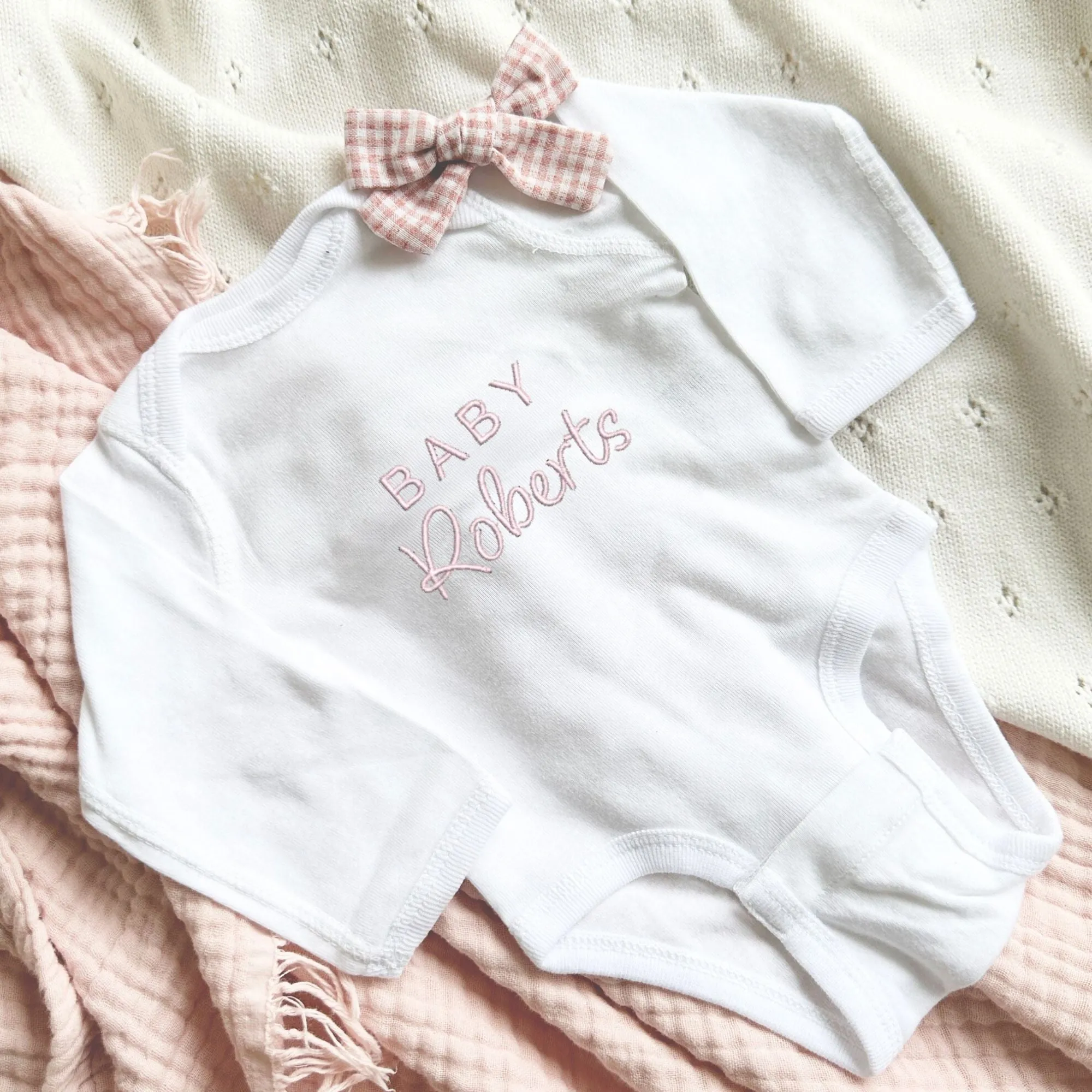 Custom New Baby Announcement Bodysuit