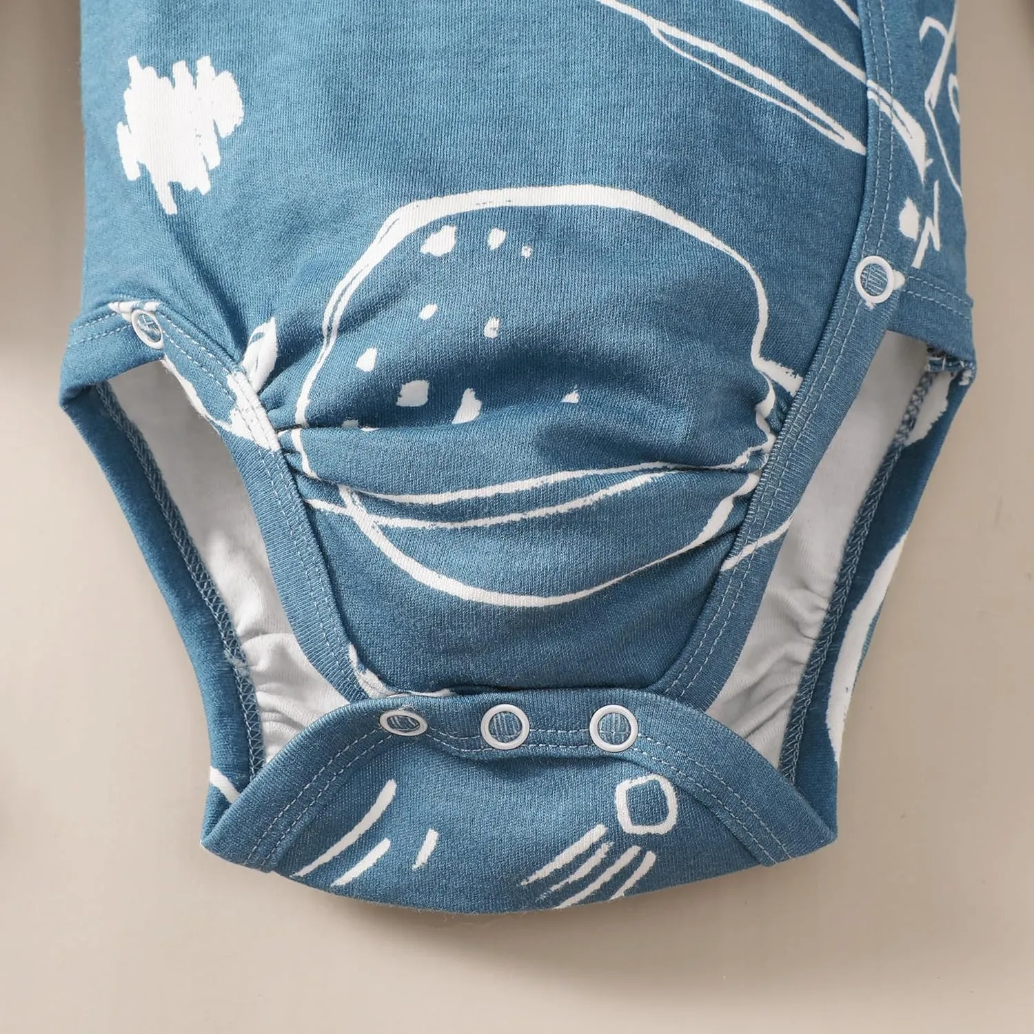 DEFAHN Baby Side Snap Bodysuit Kimono Onsies Newborn Boy Girl 3-Pack 100% Cotton Basic Pattern Kimono Bodysuits