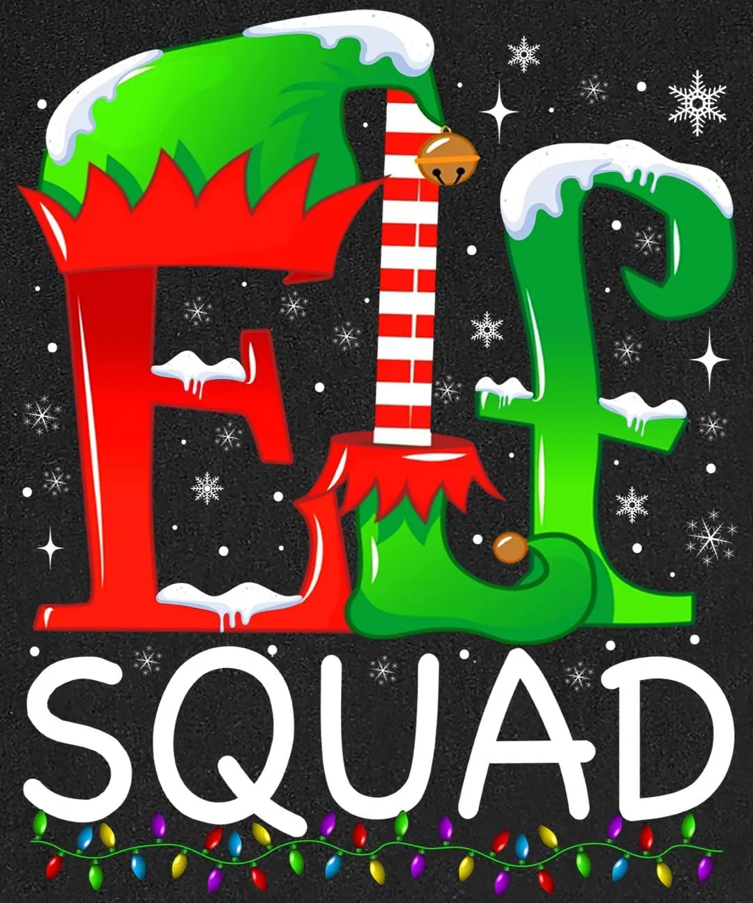 Elf Squad Christmas Family Matching Pajamas Elf X-mas Santa Group 2024 T-Shirt for Men Boys Kids Toddler Girl