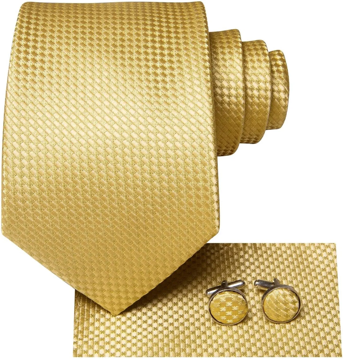 Hi-Tie Men Ties Sets Silk Stripe Paisley Necktie Pocket Square Cufflinks for Business Wedding