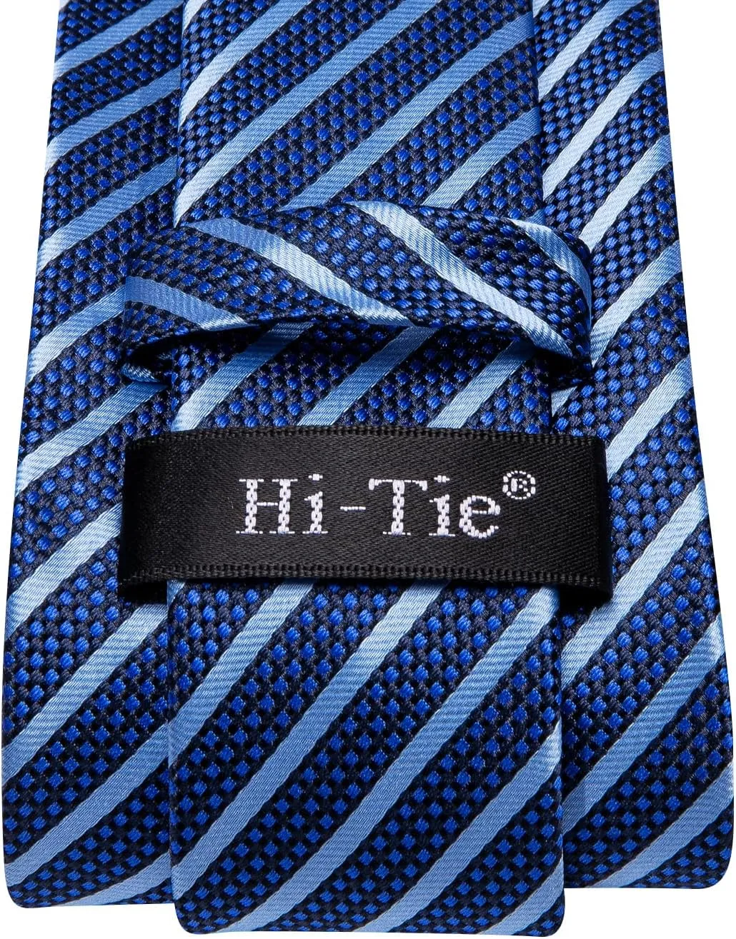 Hi-Tie Men Ties Sets Silk Stripe Paisley Necktie Pocket Square Cufflinks for Business Wedding