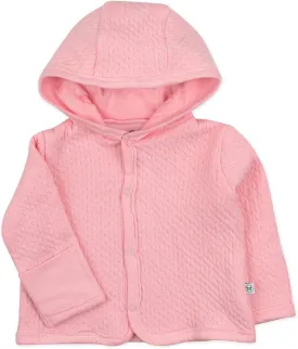 HonestBaby Matelasse Snap-Front Hoodie 100% Organic Cotton Infant Baby Boys, Girls