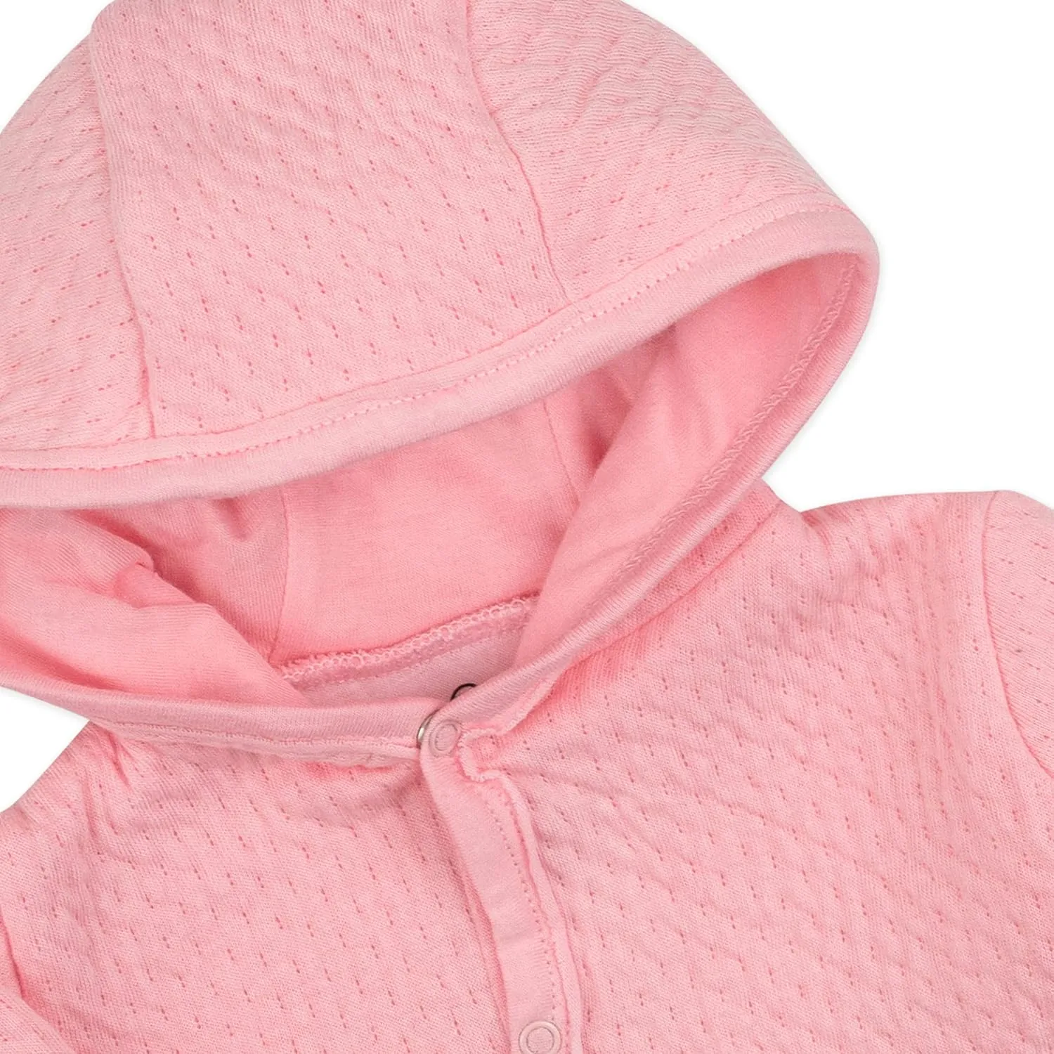 HonestBaby Matelasse Snap-Front Hoodie 100% Organic Cotton Infant Baby Boys, Girls