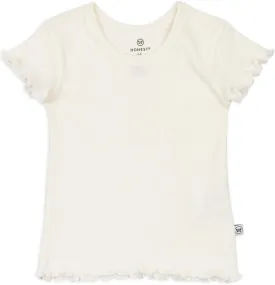 HonestBaby Rib Short Sleeve T-Shirt 100% Organic Cotton for Infant Baby Girls