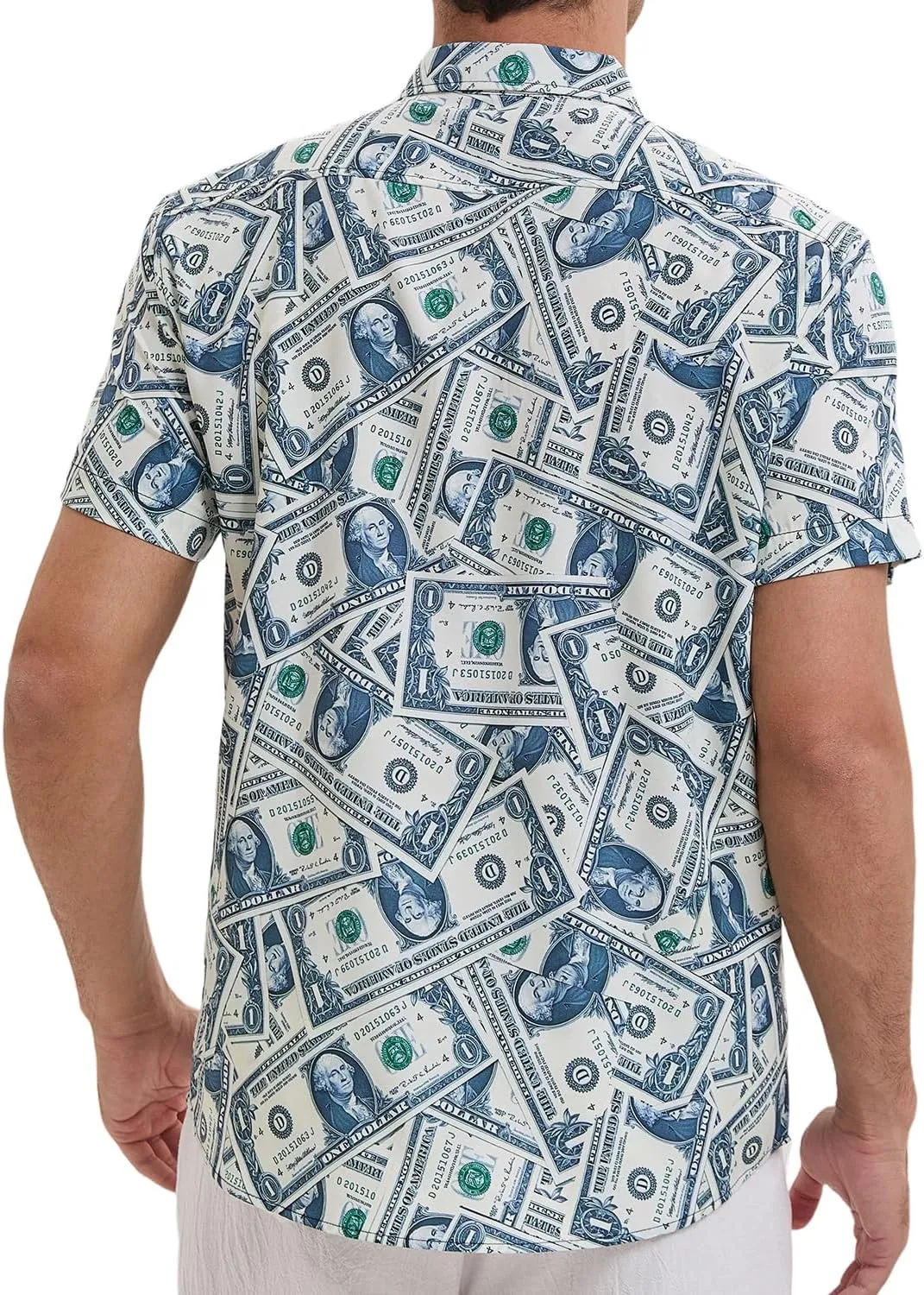 MCULIVOD Men's Hawaiian Tropical Shirts, Printing Short Sleeve Casual Button Down Shirt