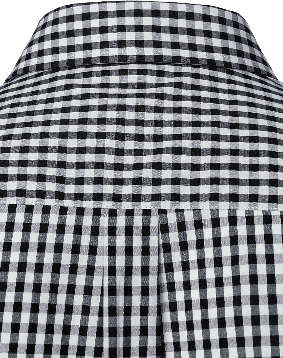Men's Casual Plaid Button Down Shirt Cotton Short Sleeve Gingham Dress Shirts Regular Fit with Pocket