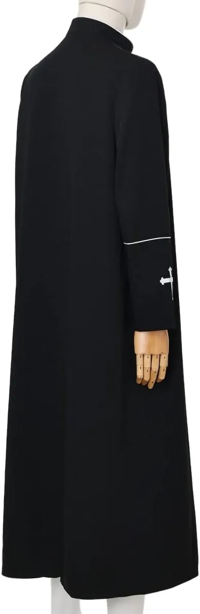 Men's Clergy Cassock Church Minister Robe Vestment for Pastor