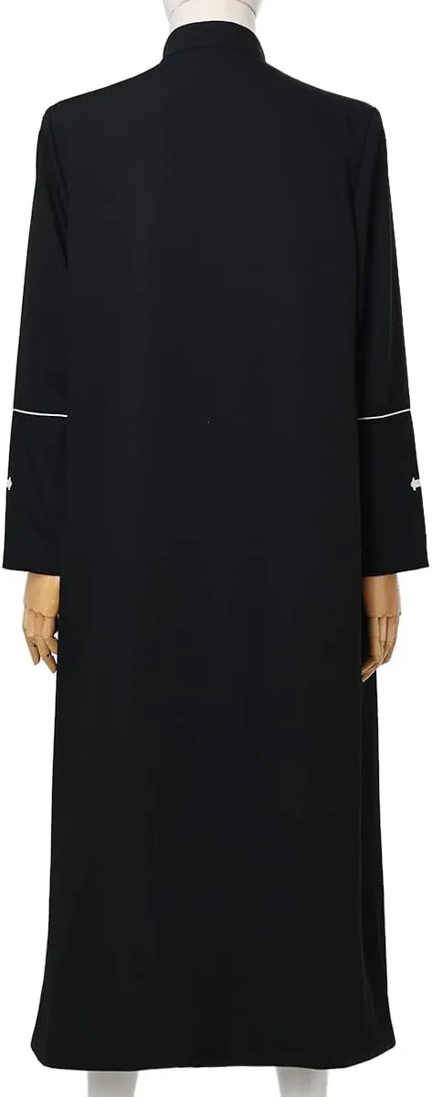 Men's Clergy Cassock Church Minister Robe Vestment for Pastor