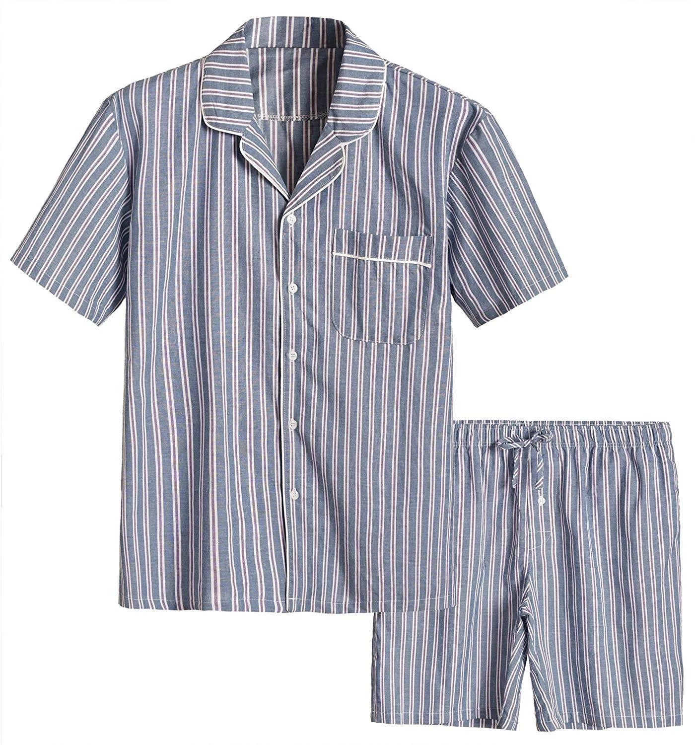 Men's Cotton Woven Short Sleepwear Pajama Set