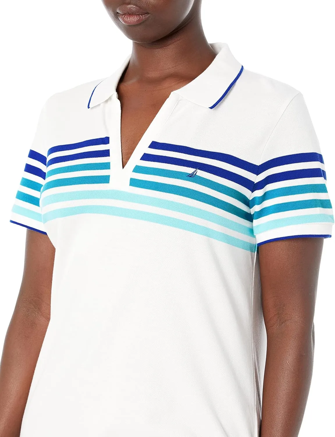 Nautica Women's Stretch Cotton Polo Shirt