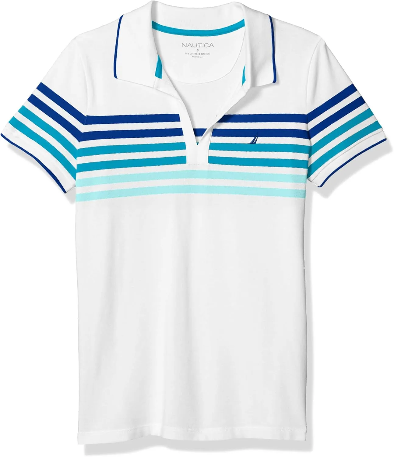 Nautica Women's Stretch Cotton Polo Shirt