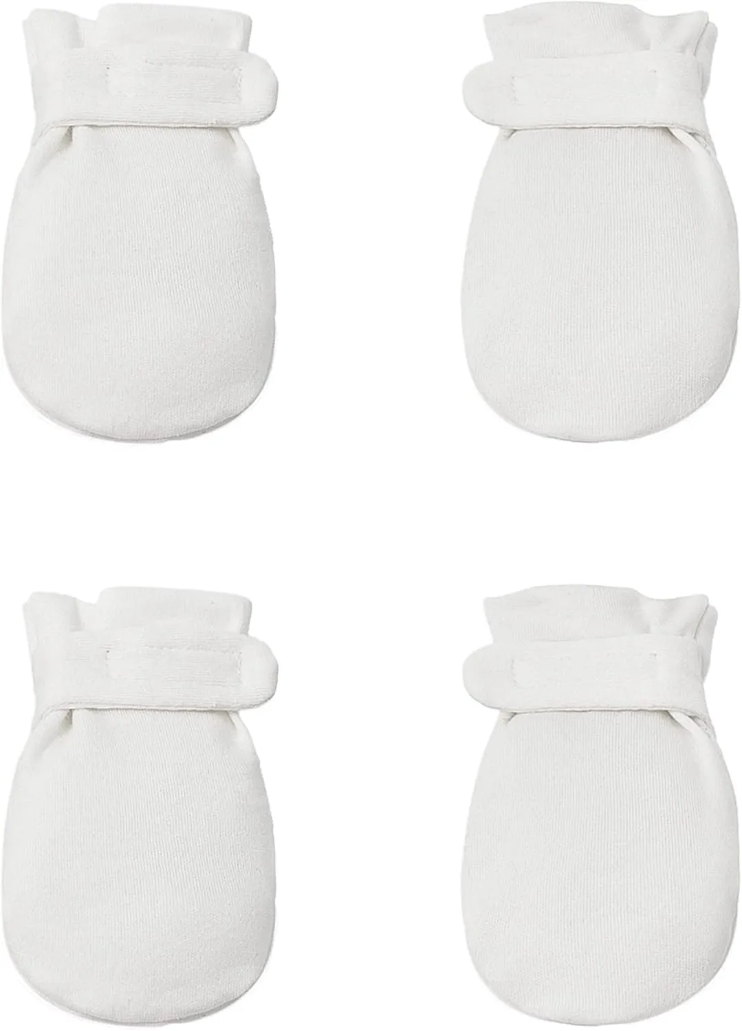 Newborn Baby No Scratch Mittens Stay On, 100% Cotton Breathable, Adjustable Infant Gloves for Baby Boys Girls Mittens