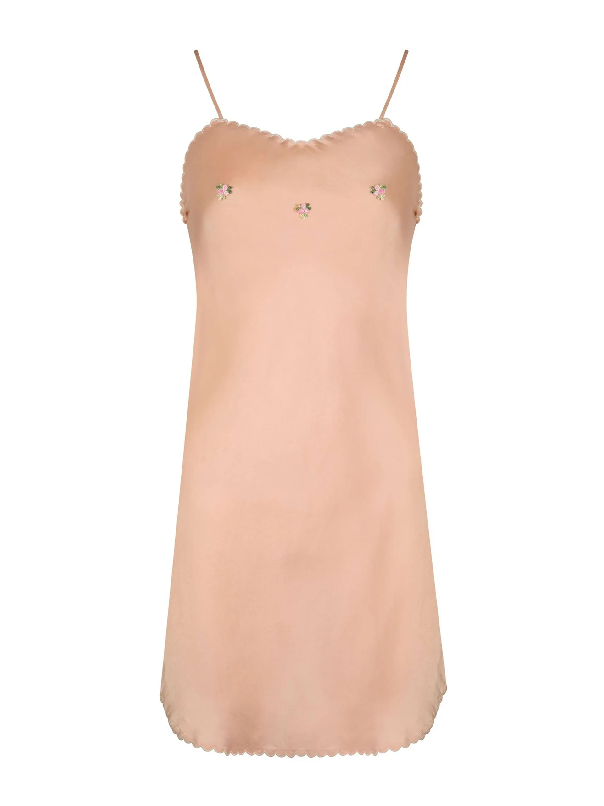 Pink silk night dress