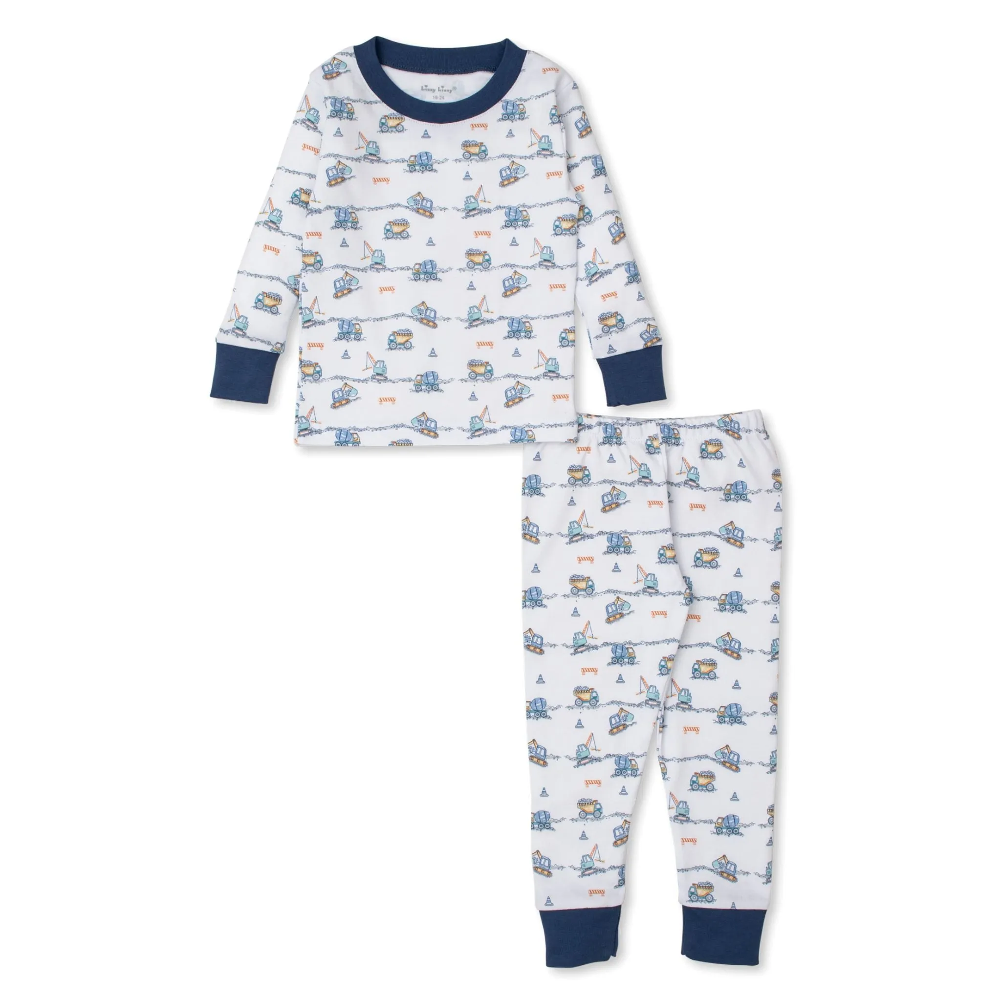 Printed Pajama Set - Construction Junction - FINAL SALE