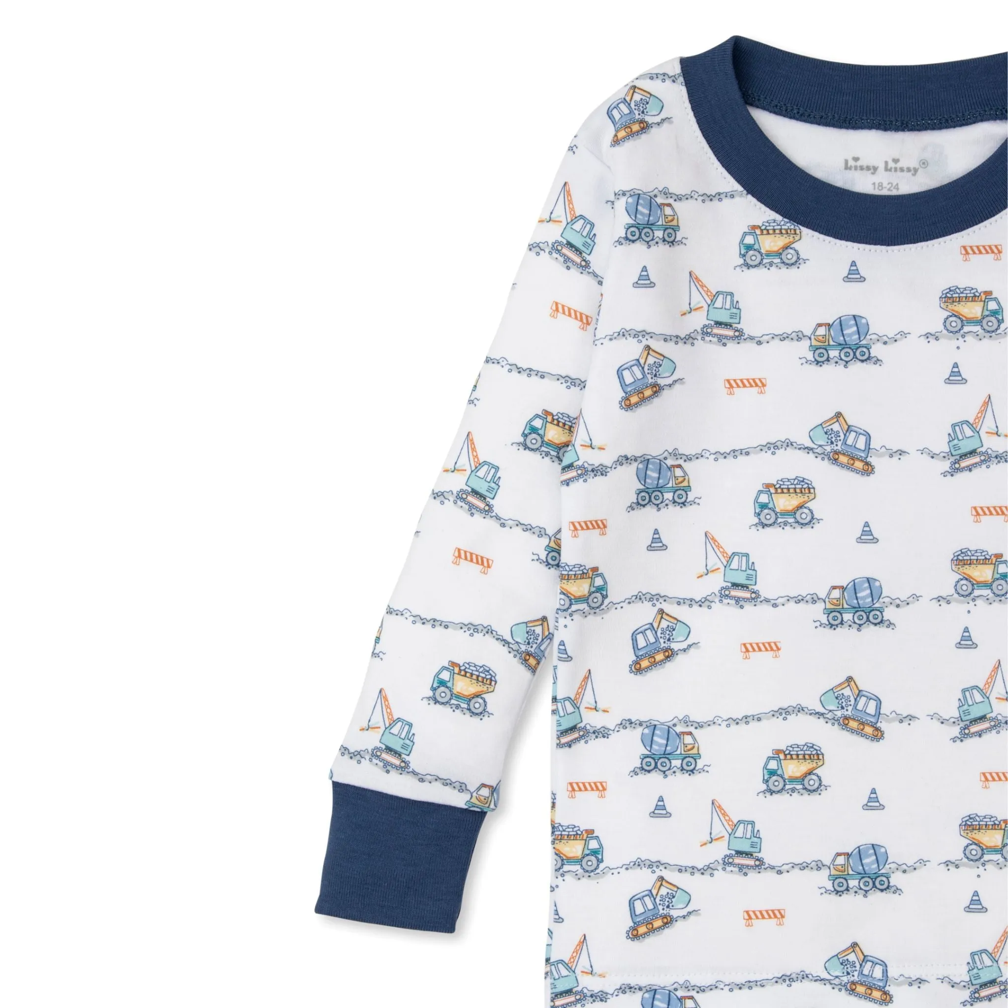 Printed Pajama Set - Construction Junction - FINAL SALE
