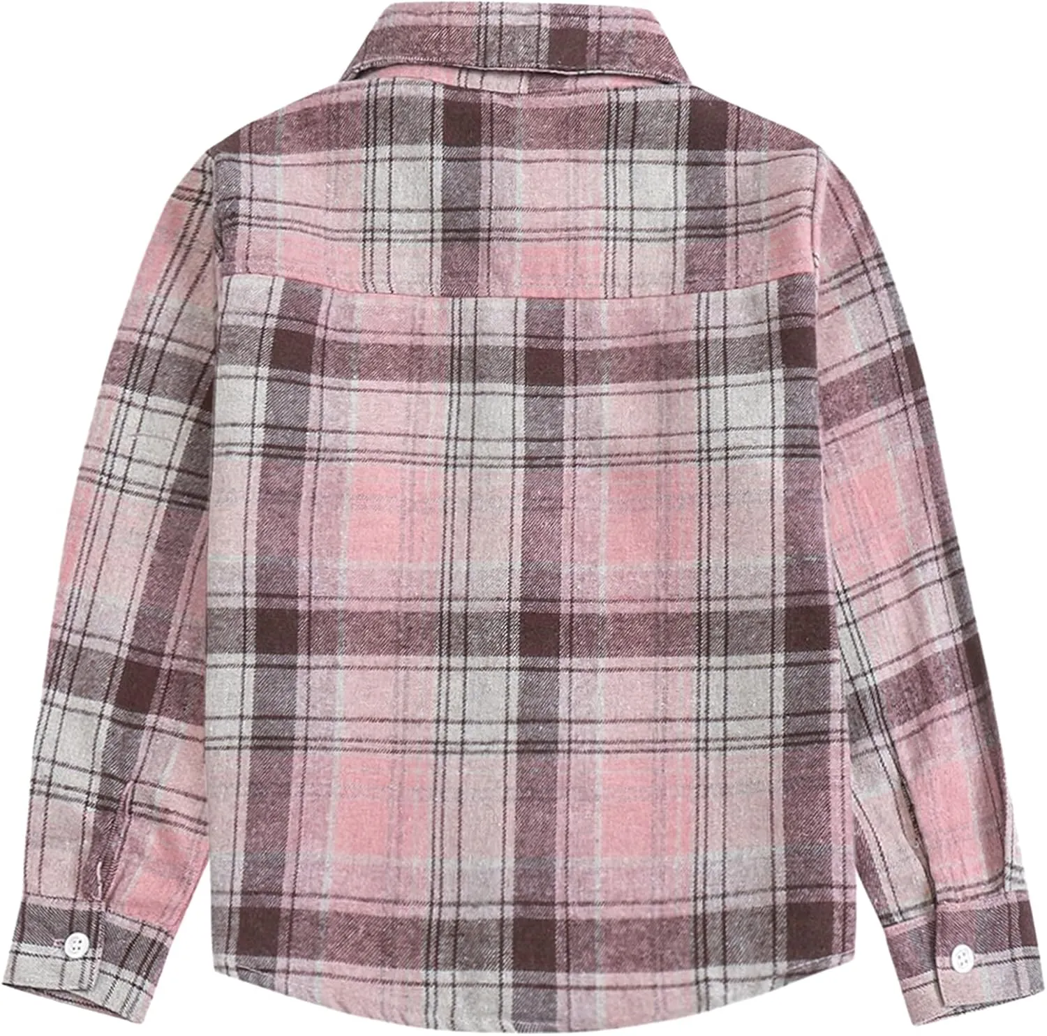 SANGTREE Womens and Girls Long Sleeve Flannel Shirt Casual Button Down Plaid Shirts, 3 Months - Adult 2XL