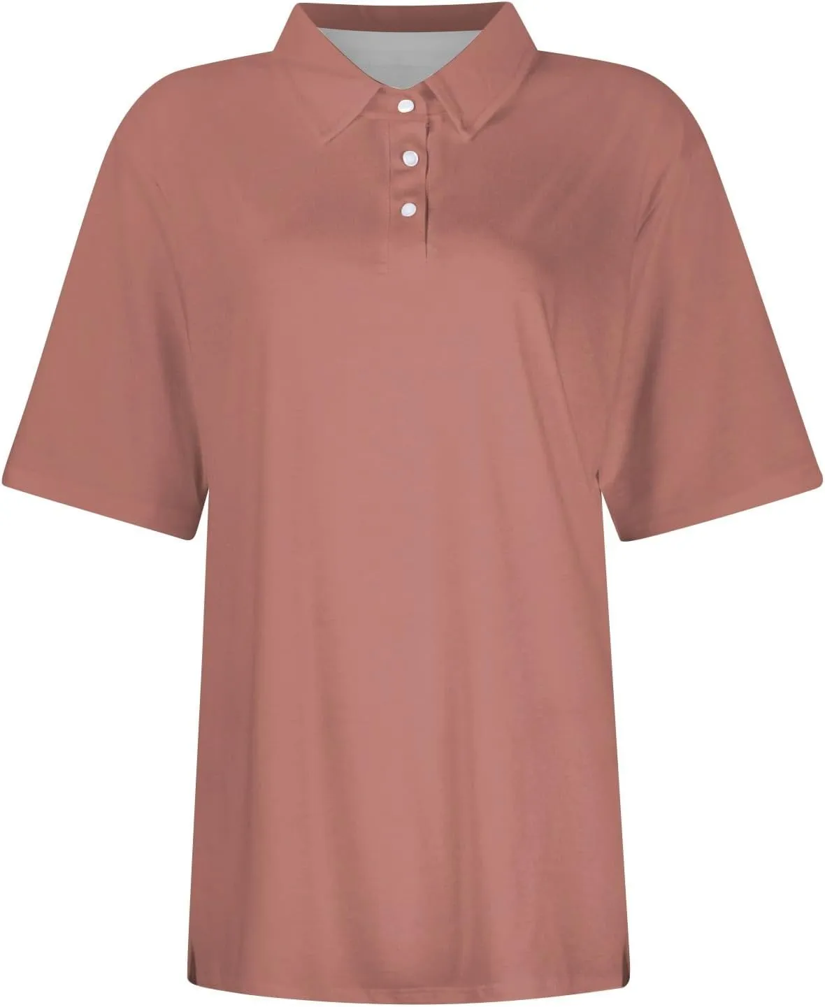 Women Polo Shirts for Work,Short Sleeve Summer Golf Tops Button Basic Striped Shirts Casual Collared Dressy Blouses