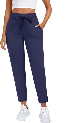 Women's Joggers Pants with Pockets, Comfy High Waisted Athletic Sweatpants for Golf Lounge Running Travel Workout